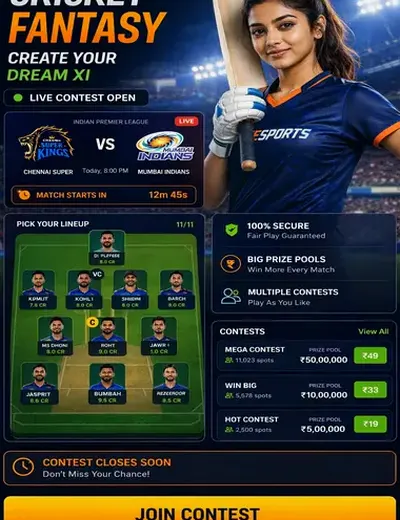 18 (18 bet) fantasy cricket & matchday visual 3